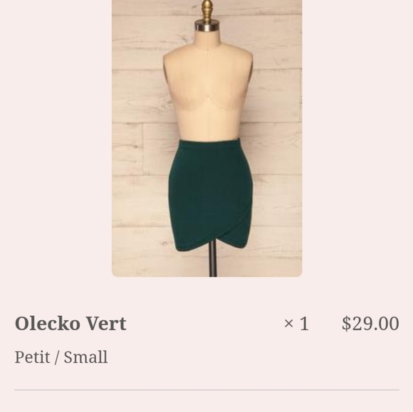 Olecko Vert Mini Skirt - Picture 1 of 3